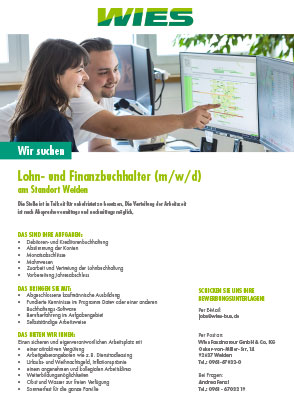 Stellenanzeige Lohn- und Finanzbuchhalter